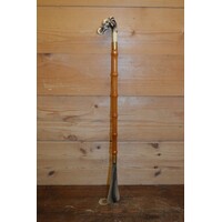 thumb-Vintage schoenlepel uit Italië met olifant van bamboe, hoorn, koper en been-1