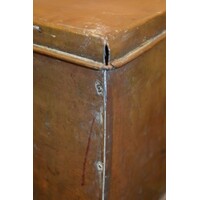 thumb-Zeldzame vierkante koperen trommel uit circa 1890 met sporen van gebruik-3