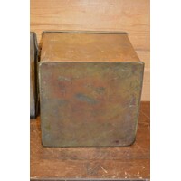 thumb-Zeldzame vierkante koperen trommel uit circa 1890 met sporen van gebruik-10