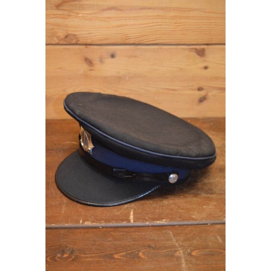 Blauwe tweedehands namaak korpspet uit de jaren 80 – carnavalspet zonder maat-1