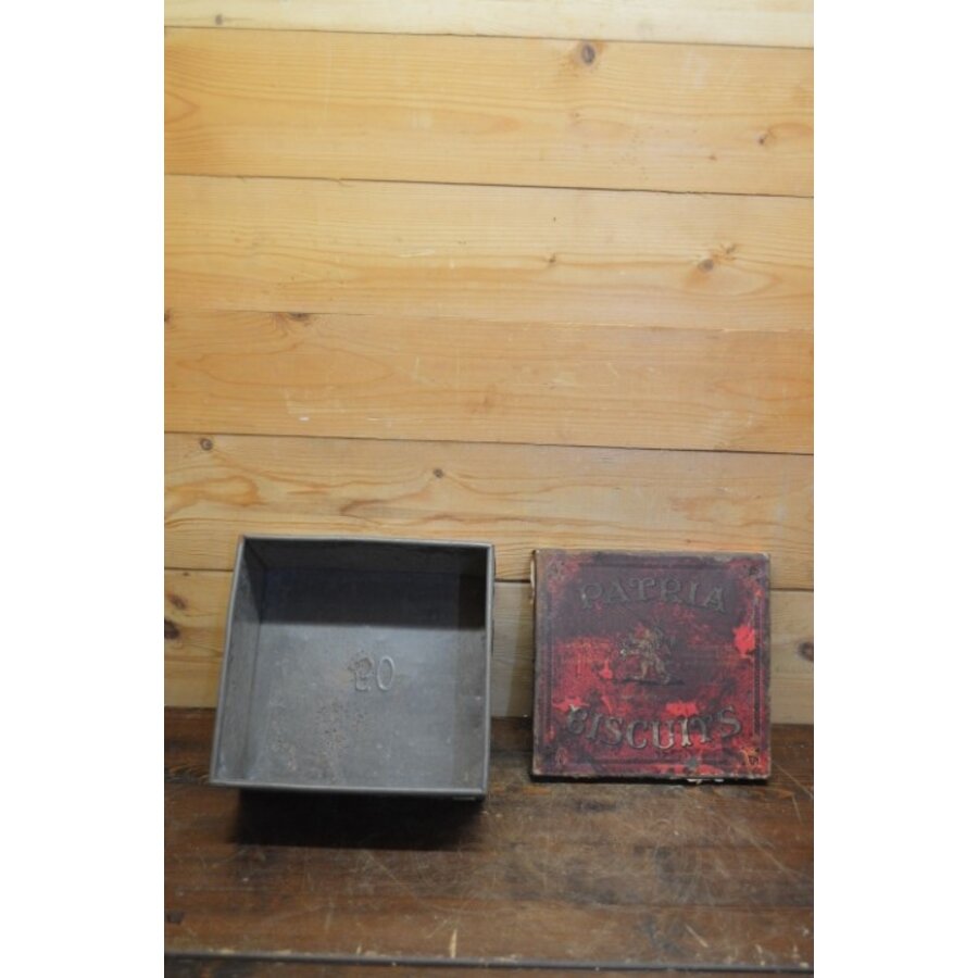 Origineel Patria biscuits blik Mylord mixed uit Amsterdam met papieren verpakking-8