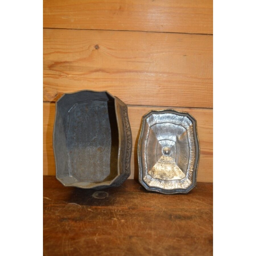 Antiek Douwe Egberts blik met zeilboten en molens – circa 1930-6