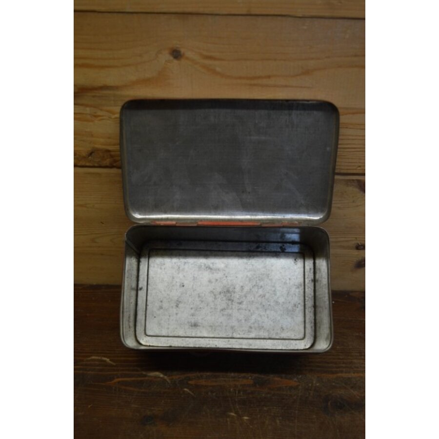 Koektrommeltje uit de jaren 30 met litho’s van Arnhem – oranje souvenirblik-6