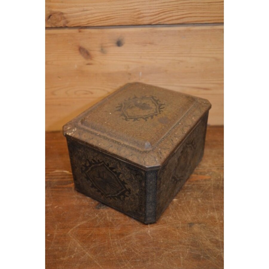 Oud theeblik met draak – waarschijnlijk jaren 30 – blikje voor losse thee-5