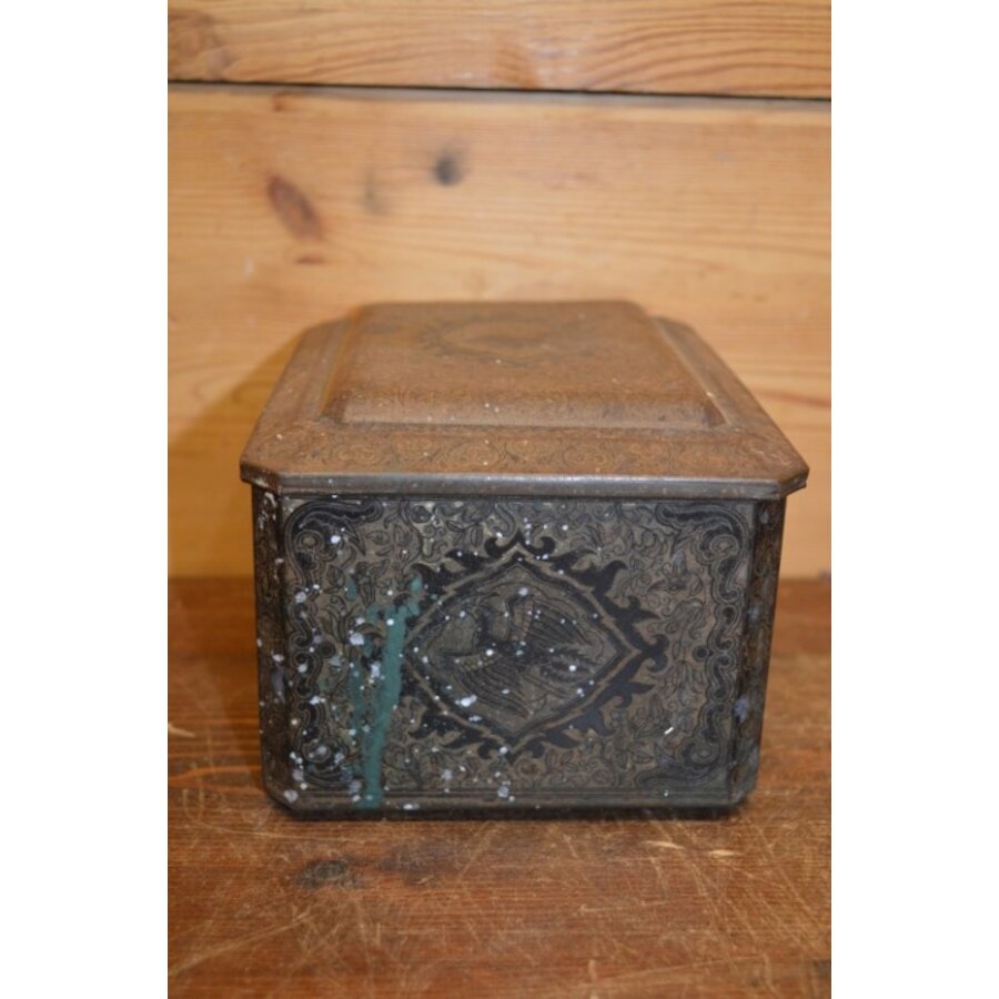 Oud theeblik met draak – waarschijnlijk jaren 30 – blikje voor losse thee-7