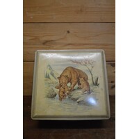 thumb-Vierkant Van Melle blik met moederbeer en beertjes – vintage bewaarblik-3