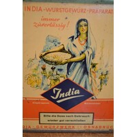 thumb-Vierkant kruidenblik van India Gewürzwerk GmbH Osnabrück – vintage blik Duitsland-3