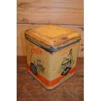 Vierkant kruidenblik van India Gewürzwerk GmbH Osnabrück – vintage blik Duitsland