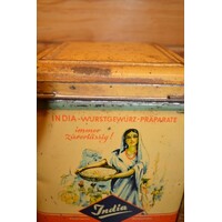 thumb-Vierkant kruidenblik van India Gewürzwerk GmbH Osnabrück – vintage blik Duitsland-6