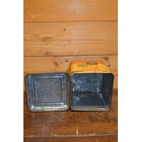 Vierkant kruidenblik van India Gewürzwerk GmbH Osnabrück – vintage blik Duitsland