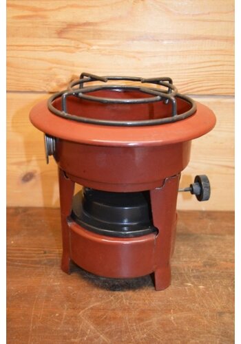 Emaillen petroleumstel 1 pits donkerrood 