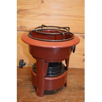 thumb-Emaillen oliestel met 1 pit – donkerroodbruin petroleumstel als decoratie-3