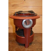 thumb-Emaillen oliestel met 1 pit – donkerroodbruin petroleumstel als decoratie-4