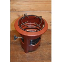 thumb-Emaillen oliestel met 1 pit – donkerroodbruin petroleumstel als decoratie-5