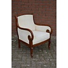 Klassieke mahoniehouten fauteuil
