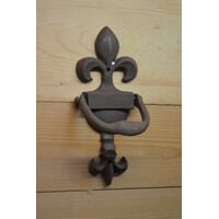 thumb-Gietijzeren deurklopper – Donkerbruin geroest patina en klassiek ontwerp-2