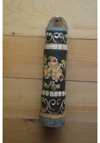 Vintage houten muurvaas 