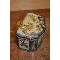 thumb-Antiek Art Nouveau theeblikje met Aziatische motieven uit Groot-Brittannië-1