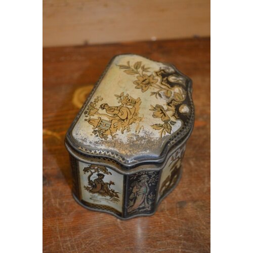 Antiek Art Nouveau theeblikje 