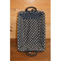 thumb-Rechthoekig zwarte mand met gestippelde bekleding – Vlechtwerk van wilgentenen-5