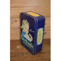 thumb-Donkerblauw Verkade koekblik met meisje met de strik – Nostalgisch design-2