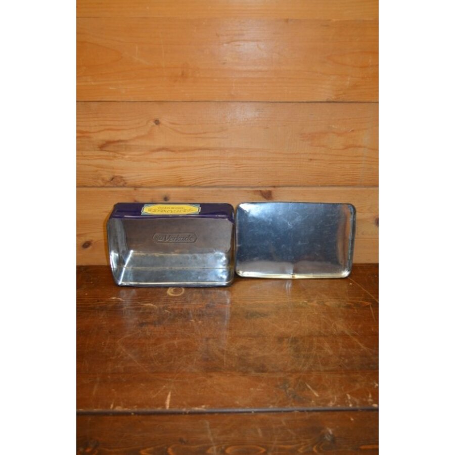 Donkerblauw Verkade koekblik met meisje met de strik – Nostalgisch design-7