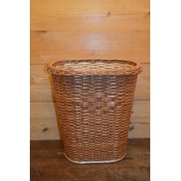 thumb-Handgemaakte prullenmand van wilgentenen – Natuurlijke lichtbruine afvalmand-1
