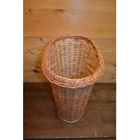 thumb-Handgemaakte prullenmand van wilgentenen – Natuurlijke lichtbruine afvalmand-4