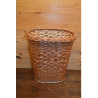 thumb-Handgemaakte prullenmand van wilgentenen – Natuurlijke lichtbruine afvalmand-5