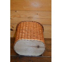 thumb-Handgemaakte prullenmand van wilgentenen – Natuurlijke lichtbruine afvalmand-7