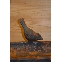 thumb-Oud gietijzeren vogelbadje met vogeltje – Decoratief tuinelement-3