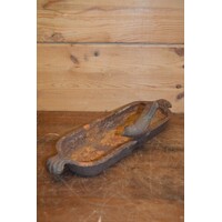 thumb-Oud gietijzeren vogelbadje met vogeltje – Decoratief tuinelement-5