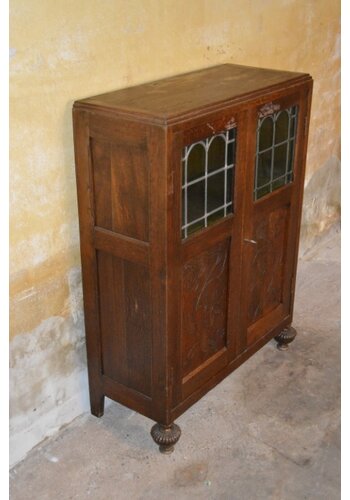 Art Deco eikenhouten boekenkast 