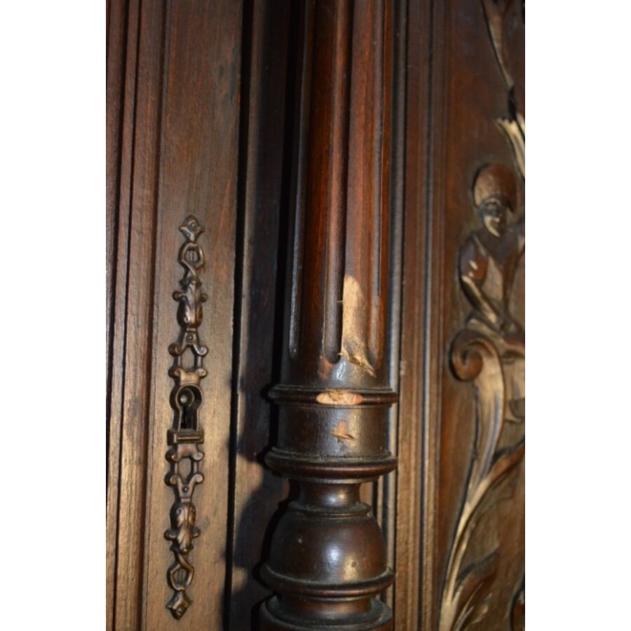 Prachtig Frans keukenbuffet uit de 19e eeuw – eikenhout met fineer-4