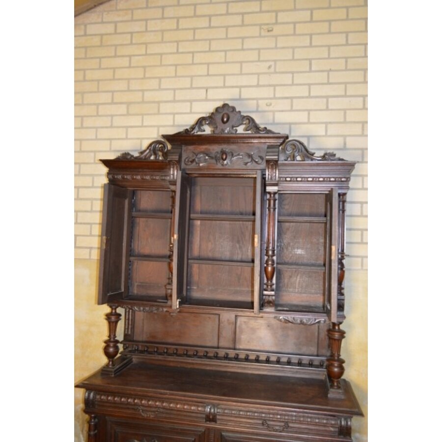 Prachtig Frans keukenbuffet uit de 19e eeuw – eikenhout met fineer-5