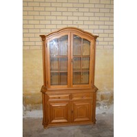 thumb-Schitterende kleine grenen buffetkast met ramen en lades-2