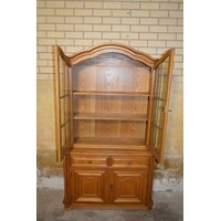 thumb-Schitterende kleine grenen buffetkast met ramen en lades-5