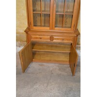 thumb-Schitterende kleine grenen buffetkast met ramen en lades-7