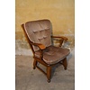 Eikenhouten fauteuil met armleuningen