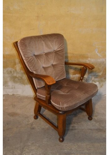 Eikenhouten fauteuil met armleuningen 
