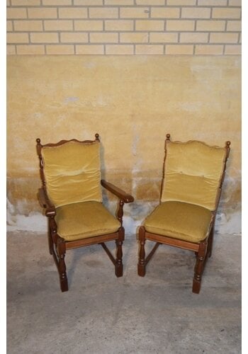 Set mid century dames- en herenstoel 