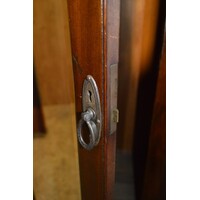 thumb-Antieke garderobekast van massief mahoniehout met wortelnotenhout en facetrand spiegels-5