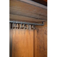 thumb-Antieke garderobekast van massief mahoniehout met wortelnotenhout en facetrand spiegels-7