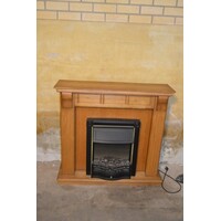 thumb-Eiken schouw met elektrische open sfeerhaard in klassieke stijl-2