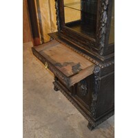 thumb-Antieke Italiaanse eikenhouten boekenkast uit 1870 in Renaissance stijl-9