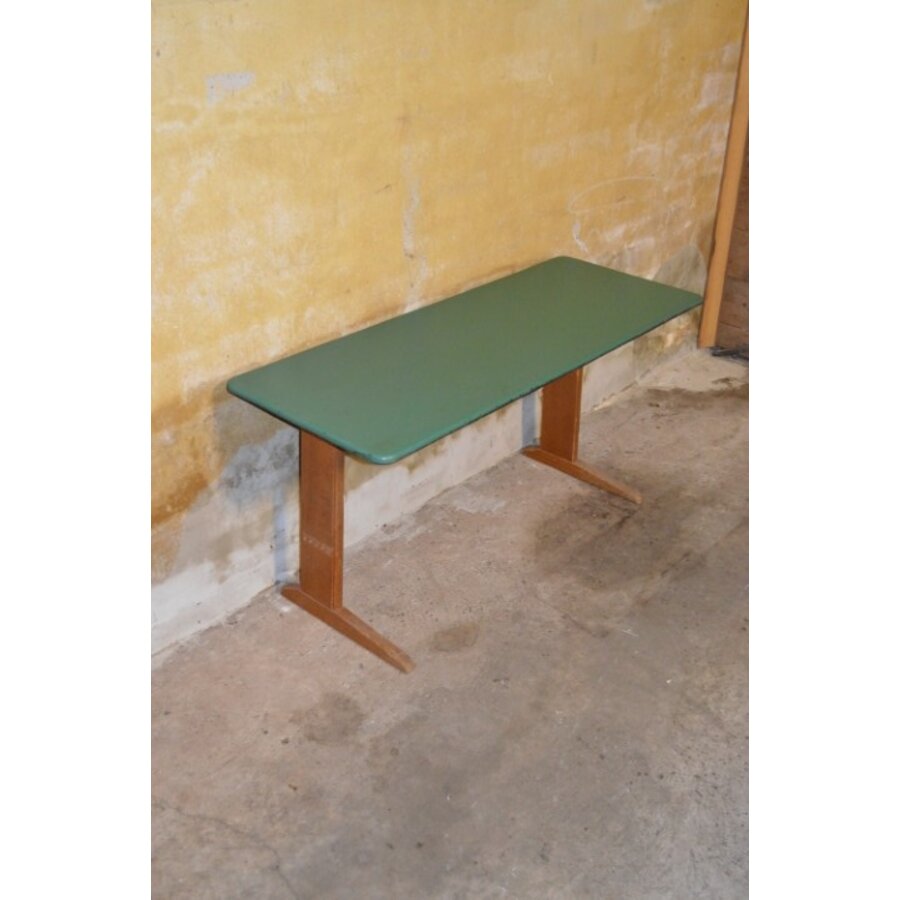 Vintage schooltafel van VS voor twee kinderen – Beukenhout en multiplex-1