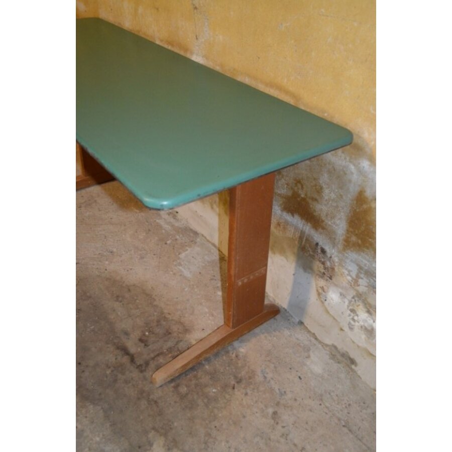 Vintage schooltafel van VS voor twee kinderen – Beukenhout en multiplex-6