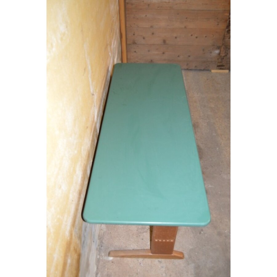 Vintage schooltafel van VS voor twee kinderen – Beukenhout en multiplex-9