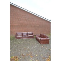 thumb-Stoer Brutalist leren Baxter bankstel – 3-zits en 2-zits – Jaren 70-2