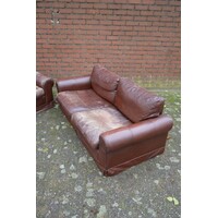 thumb-Stoer Brutalist leren Baxter bankstel – 3-zits en 2-zits – Jaren 70-4